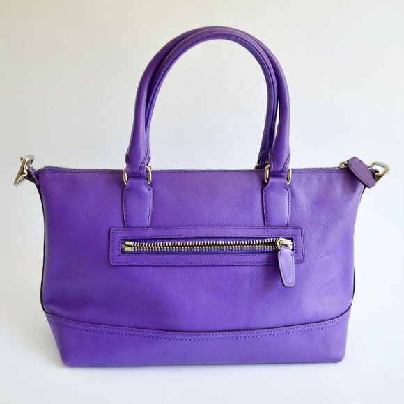 Coach 21132 Molly Purple Ultraviolet Leather Handbag NO CROSSBODY STRAP - Picture 5 of 14